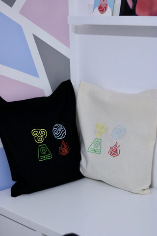 Avatar : The Last Airbender Elements embroidered tote bag